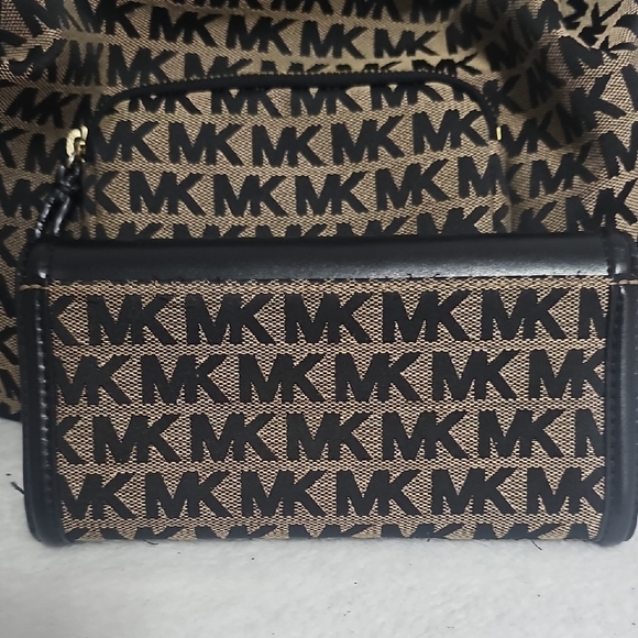 Michael Kors Black and Brown Logo Backpack main image 11